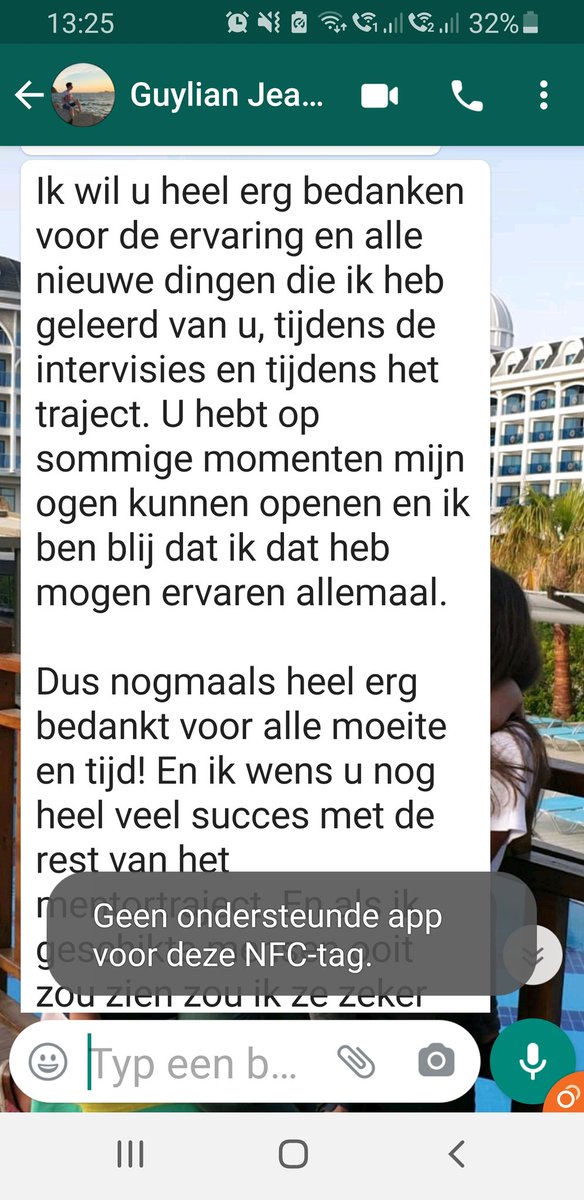 Leuk om zo'n bericht te krijgen van Guylian die zijn traject, deze week, met zijn mentee heeft afgesloten."Ik wil u heel erg bedanken voor de ervaring en alle nieuwe dingen die ik heb geleerd van u, tijdens de intervisies en tijdens het traject...
<a href="/MeerWaardeInfo/">MeerWaarde WELZIJN</a>,
<a href="/HvA/">Hogeschool van Amsterdam (HvA)</a>,