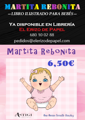 Martita rebonita es un bebé que descubre el mundo a través de sus cinco sentidos con la ayuda de su familia y amigos.

Libro ilustrado de 20 páginas, con un PVP de 6,50€.

#libro #libroparabebés #libroilustrado #regaloparabebés #libros #LibrosRecomendados