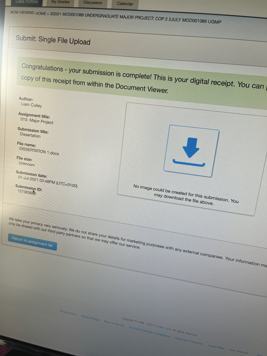 That’s the dissertation done and almost at the end of the degree apprentice! Thank you to all that have supported me this far!