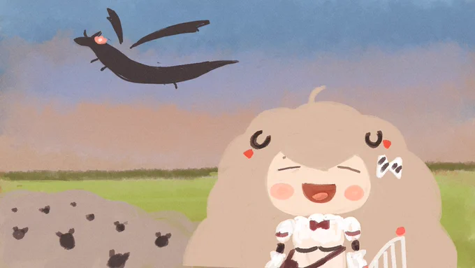 ドラゴンの伝説
#かなたーと #つのまきあーと #ルーナート #TOWART #みかじ絵 