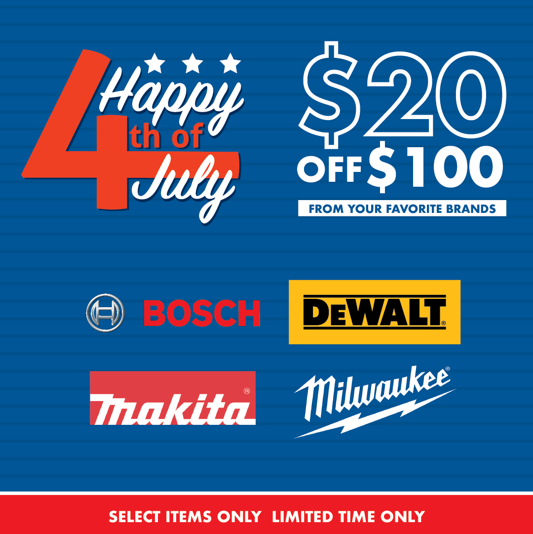 ITCTOOLS's tweet photo. 🇺🇲 Our 4th of July Sale STARTS TODAY! 🇺🇲
Today through this weekend, were giving $20 OFF $100 spent on any one of these four top tier brands.

Head to the link in our bio to start filling your cart up before this deal is gone!

#Milwaukee #DeWalt #Bosch #Makita #4thofJulySale https://t.co/s0hqbRLcWx