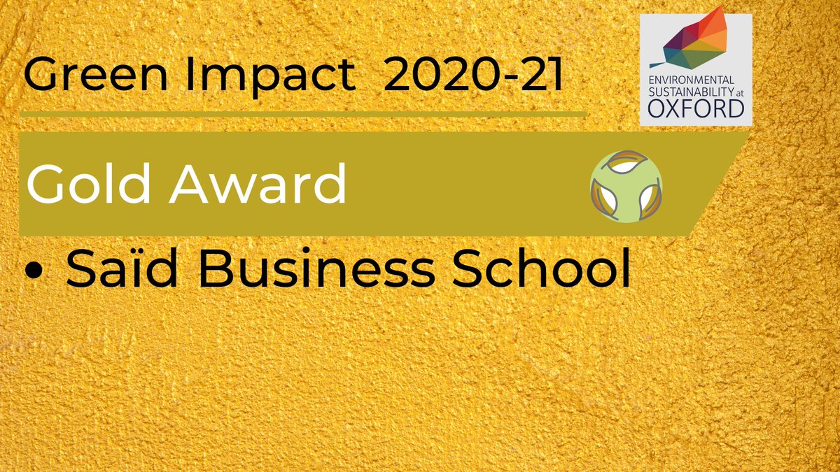 oxfordenvsust's tweet image. Congratulations to @OxfordSBS for achieving a Gold Green Impact Award this year!
#OxfordUniversity #GreenImpact #Sustainability