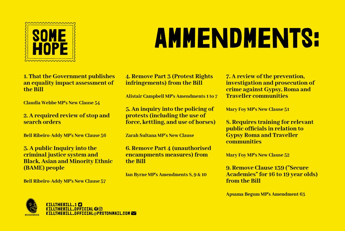 Good news: The amendments would SCRAP the ridiculous restrictions on our rights to protest and the inhumane infringements of Gypsy Roma Traveller ways of life

Bad news:  we only have until tomorrow to make it happen

Let'g go!
shorturl.at/bjtGI

#wewontbesilenced #uknews