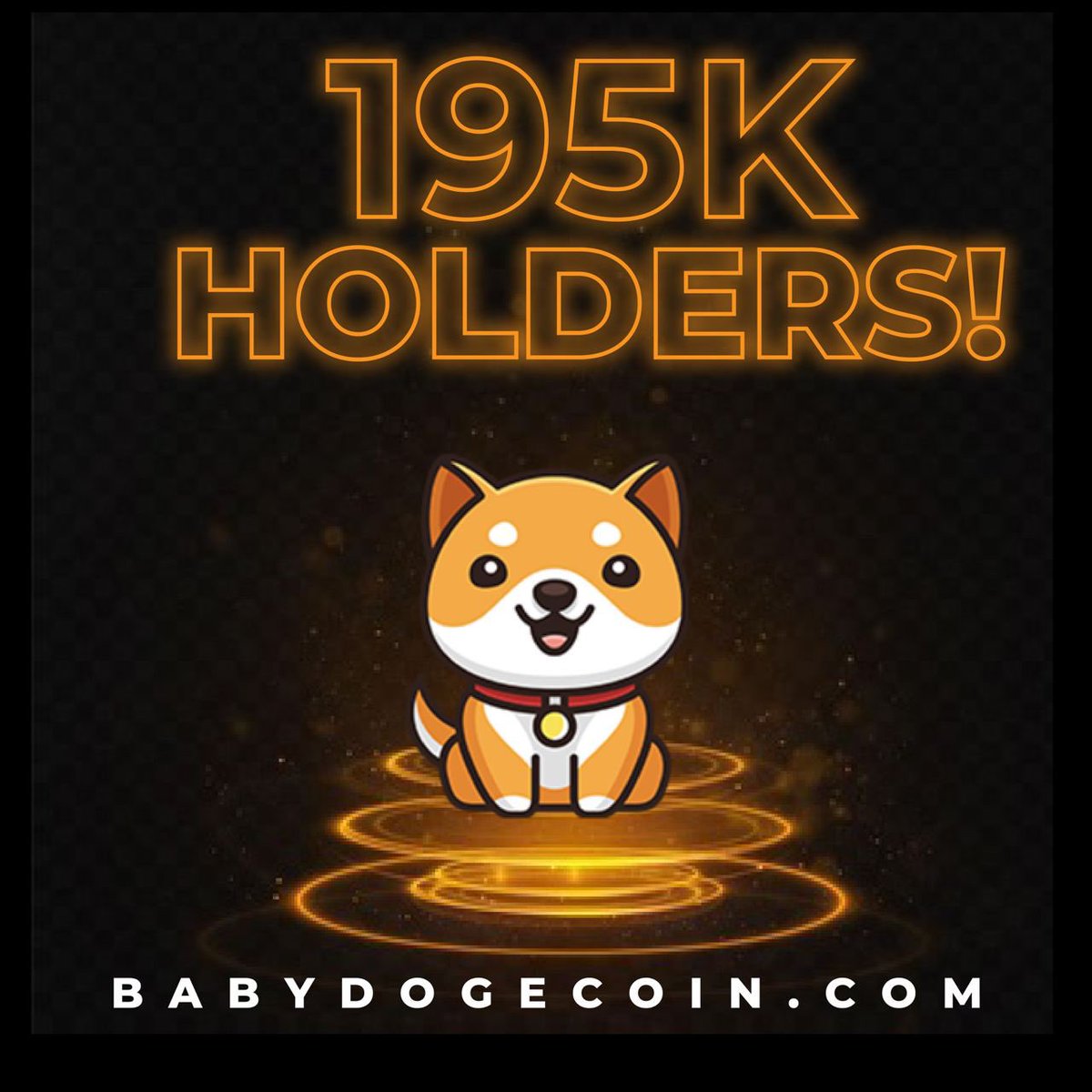 195,000 holders in a month!! 25,000+ new today! More every minute! 200k+  holders before our 1 month birthday and 3 QUADRILLION burn in 3 hours?  🔥🔥🔥 #BabyDoge