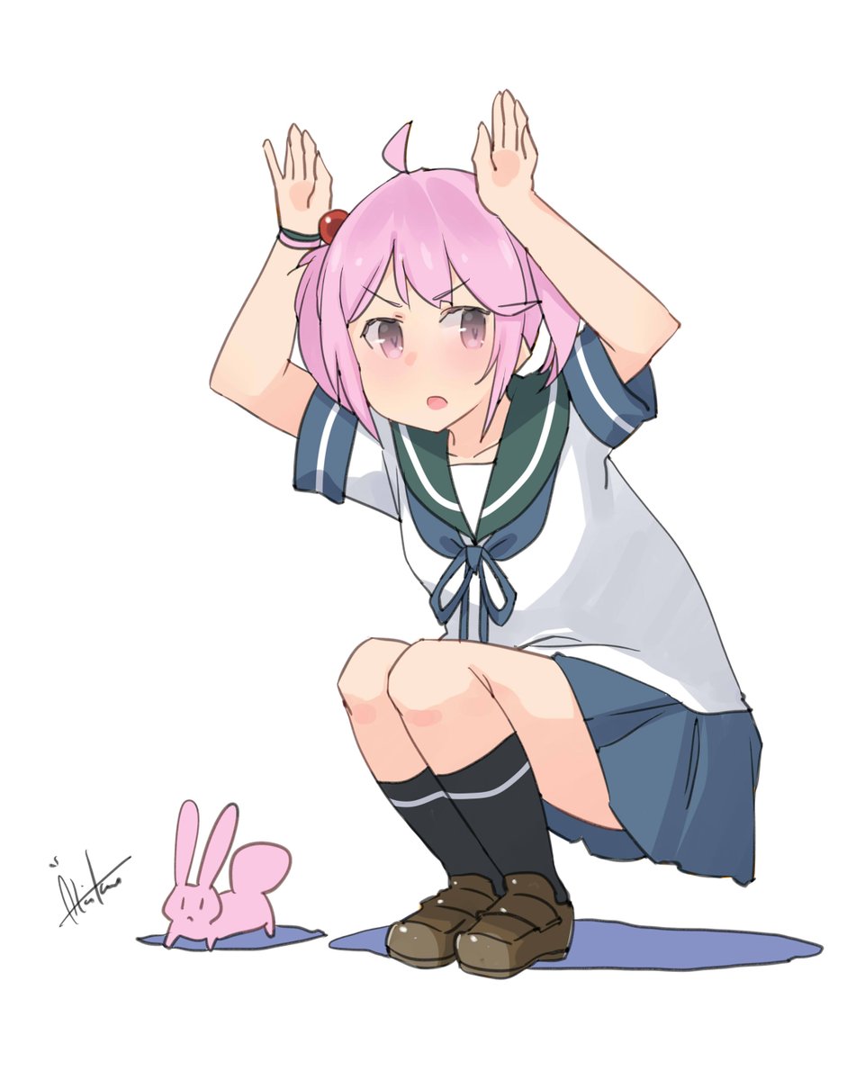 艦これ「漣『はっ!ご主人さま!…見ーたーなー!!!』
#艦これ #漣 」|あき缶@inicaのイラスト