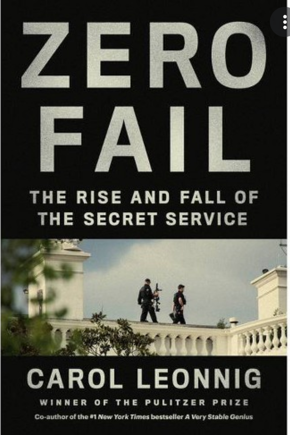 KellyGToGo's tweet photo. Riveting non-fiction: @CarolLeonnig's Zero Fail, an inside look at the history of the Secret Service. Highly recommended. https://t.co/gF98jspGxb