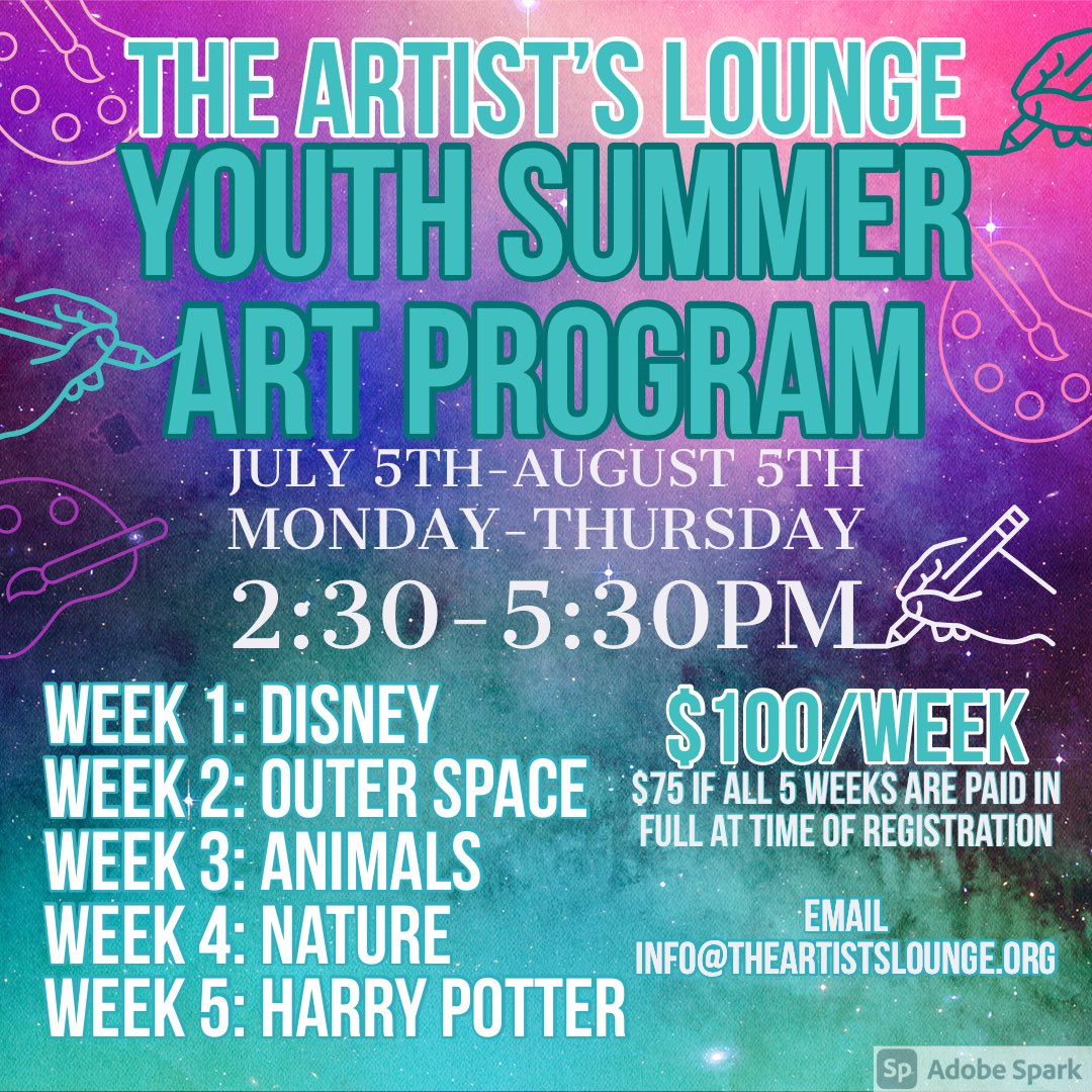ArtistJessi's tweet image. Our summer art program begins next week and seats are filling up quickly!