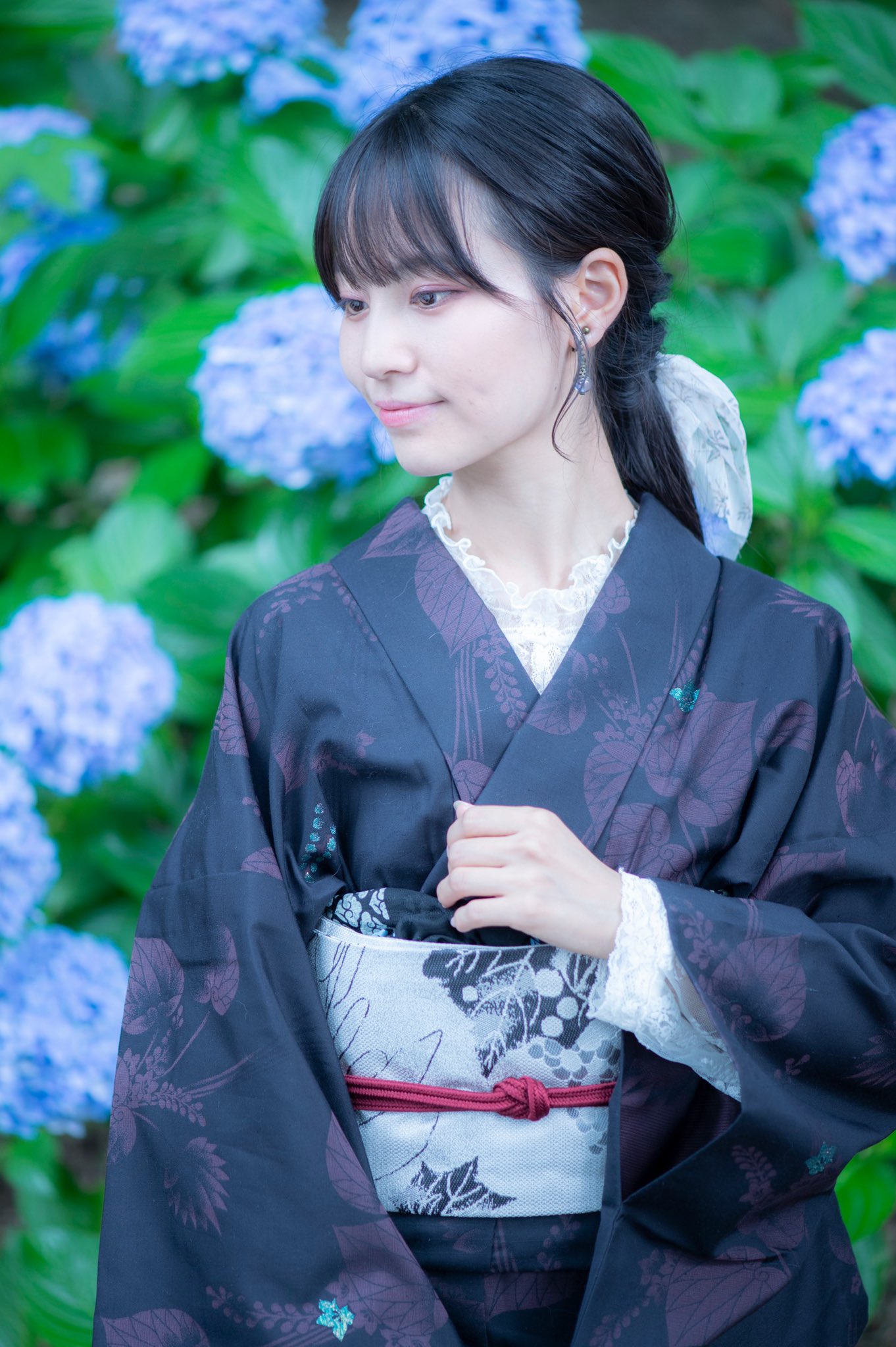 矢野茜 着物 紫陽花 T Co Zjcepfswnp Twitter