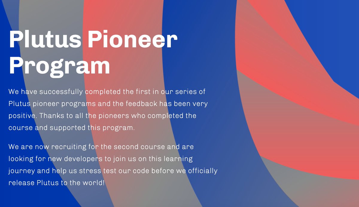 IOGroup's tweet photo. Thank you everyone for showing interest in the second cohort of #Plutus Pioneer Program. We received over 1,800 applications &amp; will be contacting successful candidates shortly! 🤩 

#Plutus #smartcontracts #Cardano #Haskell https://t.co/26lqdHcRNQ