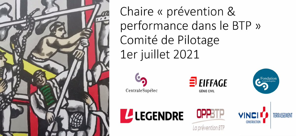 Chaire #prevention #performance dans le #btp <a href="/centralesupelec/">CentraleSupélec</a>  réunion du Comité de Pilotage, 1an après le premier coup de pioche ! beaucoup de chemin parcouru, et encore à parcourir pour faire avancer la #recherche en ce domaine, initié il y a + de 10 ans par @preventionbtp