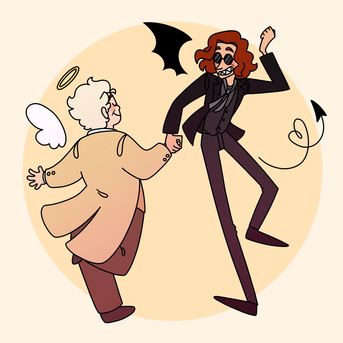 tiigerbread's tweet image. happy pride mlm community #goodomens