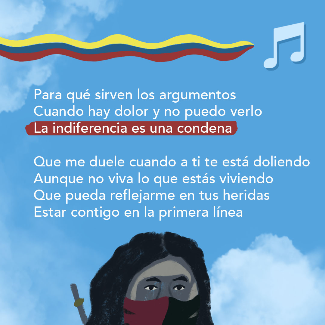 #Reflexión | ¡No hay una vida que no nos duela! Es un sencillo que representa lo que ha pasado en las calles desde el 28 de abril, en el #ParoNacional 
Es un llamado a construir memoria en colectivo, a narrar la situación desde las miradas de quienes valientemente han salido.