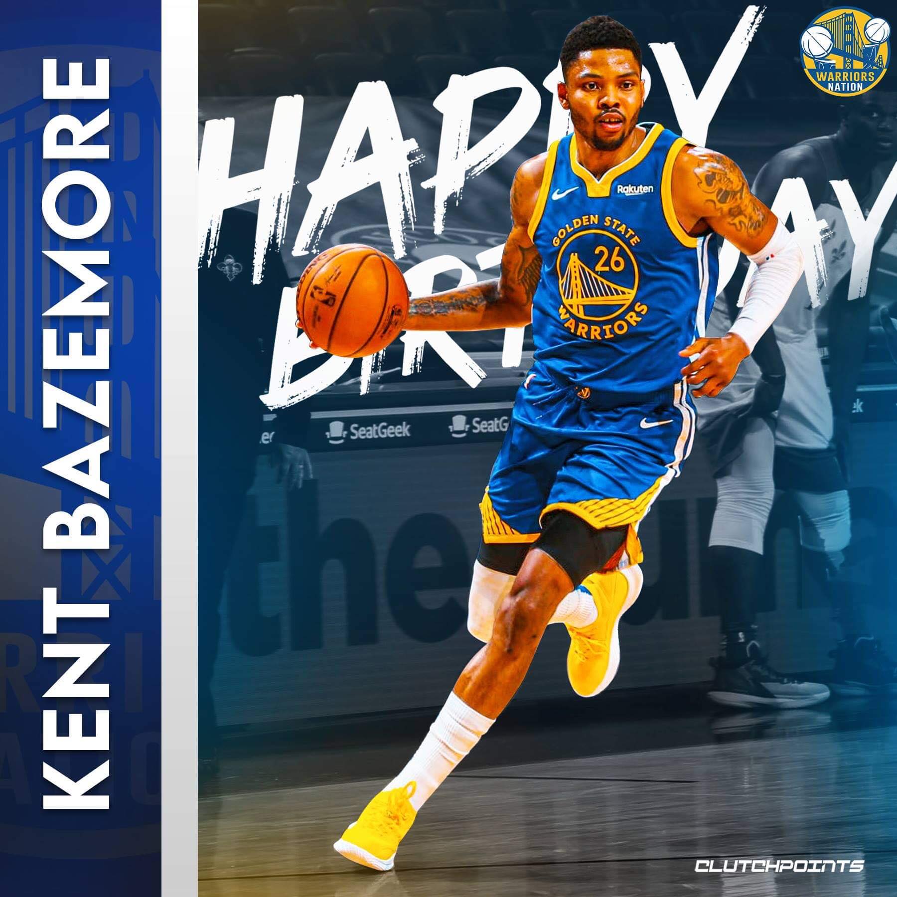 Join Warriors Nation in wishing Kent Bazemore a happy 32nd birthday!  