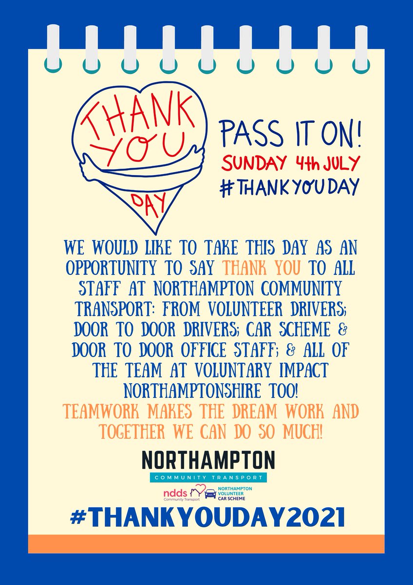 NNCommTransport's tweet image. #ThankYouDay ❤️💙❤️💙
#monthofcommunity #helpyourneighbour #charity #northamptonvolunteers #Thanks