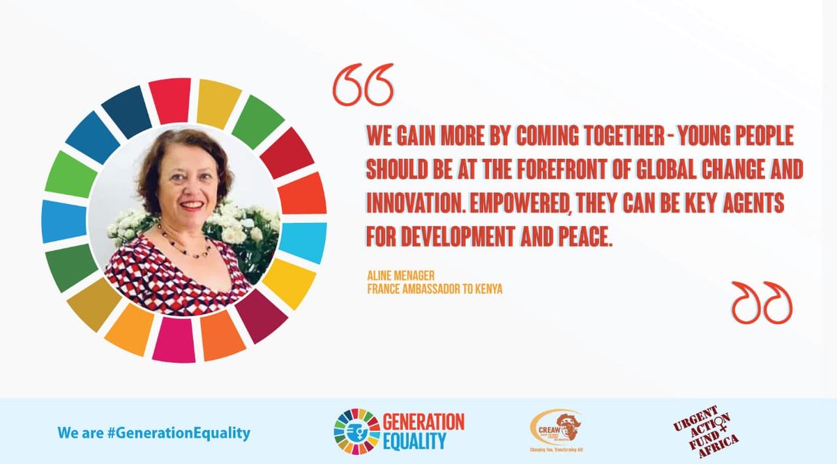 CREAW Kenya (@creawkenya) on Twitter photo We gain more by coming together- <a href="/AlineMenager/">Aline Kuster-Ménager</a>, Ambassador <a href="/FranceinKenya/">FrenchEmbassyKenya</a>
#ActForEqual #GenerationEquality We gain more by coming together- <a href="/AlineMenager/">Aline Kuster-Ménager</a>, Ambassador <a href="/FranceinKenya/">FrenchEmbassyKenya</a>
#ActForEqual #GenerationEquality