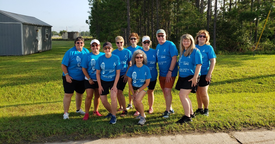ECDGA's tweet photo. President, @KathyGBrewer, held an #ErdheimChester #VirtualWalk this weekend with friends and local supporters! "Research continues and patient outcomes are improving as a result of your support!" #endECD #DeRidder #raredisease https://t.co/QTChRMqCRy