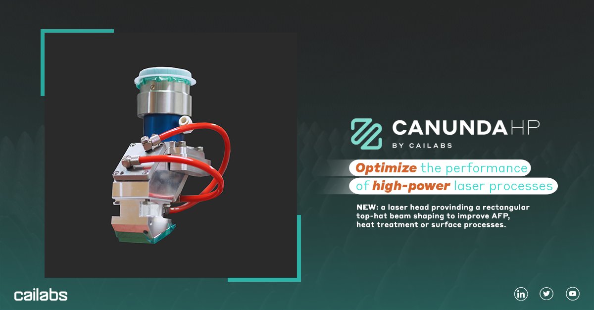 CAILabs's tweet image. [PRESS RELEASE] @CAILabs announces the lauch of our CANUNDA-HP top-hat shaper, a new laser head made to improve high-power surface treatment! Read our press release: bit.ly/3qLmQ0j
#beamshaping #surfacetreatment #laserhead #canunda #highpower #mplc #deeptech
