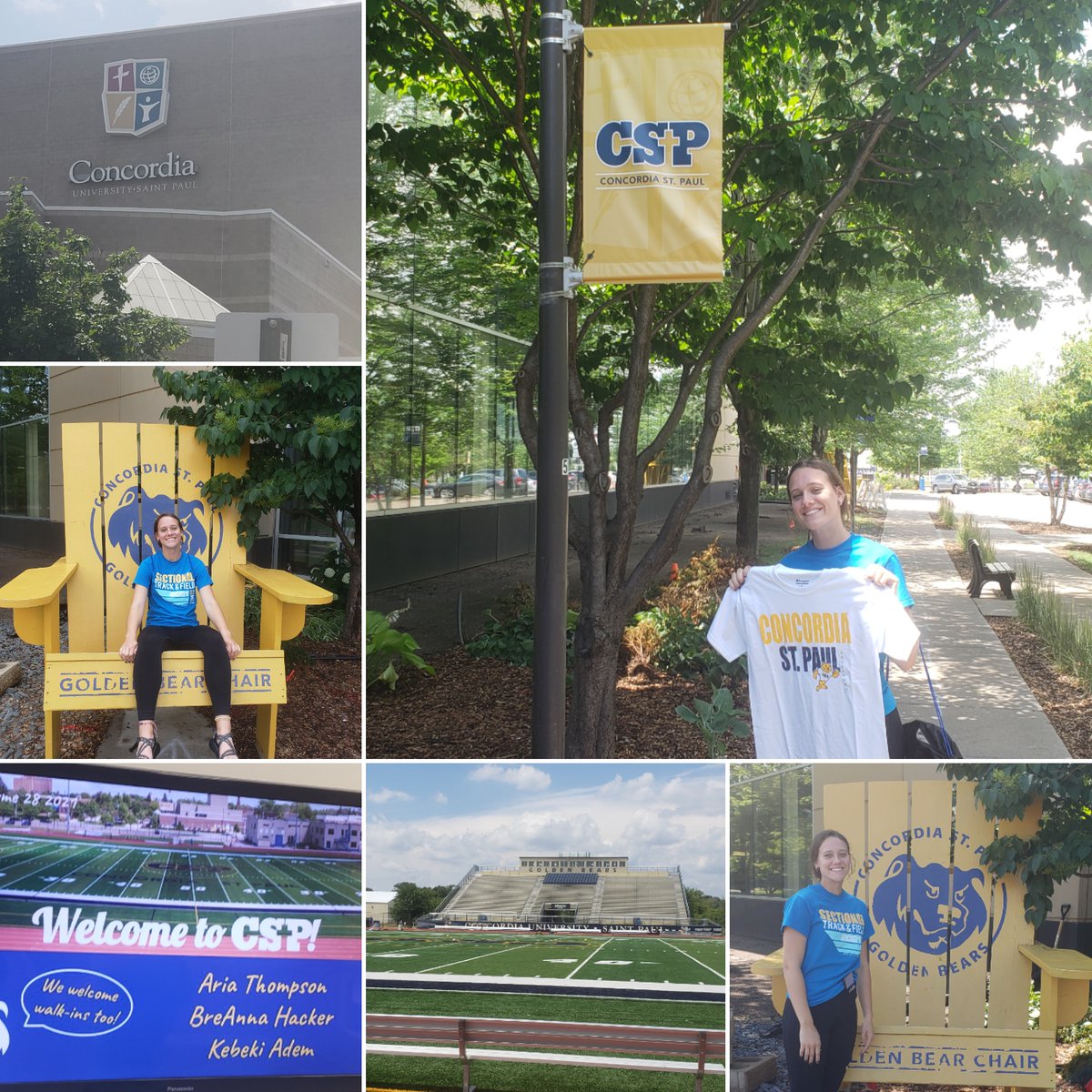 BreAnnaHacker03's tweet photo. Had an amazing day @CSPBears!  I want to thank 
@CSPBearsXCTF , @Coach_SamJ, and the admissions staff for making it a fun and memorable day! https://t.co/6Oys9CMfU0