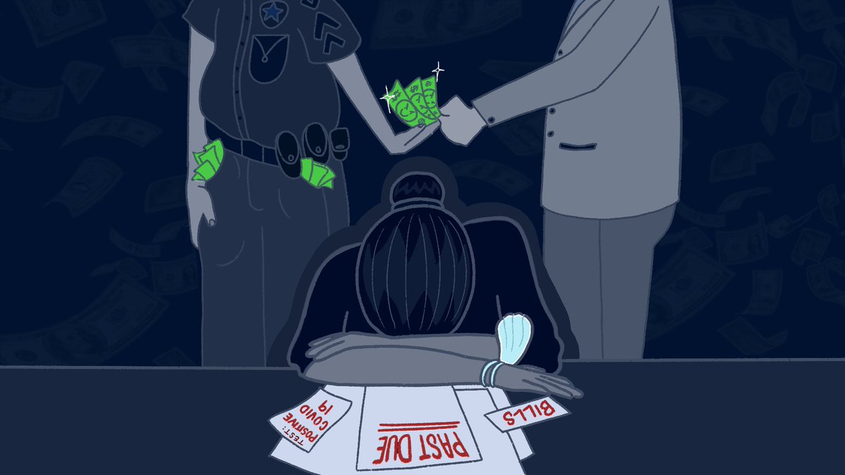 Cicero had some of the highest rates of COVID-19 in Cook County yet officials spent all the federal aid for its pandemic relief on the police. Latest for <a href="/CiceroNoticias/">Cicero Independiente</a> in collaboration with @muckrock and <a href="/pulitzercenter/">Pulitzer Center</a>. Illustration by Izzy Ortiz.  ciceroindependiente.com/english/cicero…