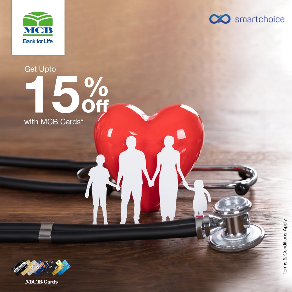Secure your health with <a href="/smartchoicepk/">Smartchoice</a>, Pakistan's leading insurance marketplace. Compare and choose from the best health insurance plans offered in Pakistan and use your MCB Card to avail an exclusive up to 15% discount

Details: bit.ly/3vz1nby or call (021)111 212 212