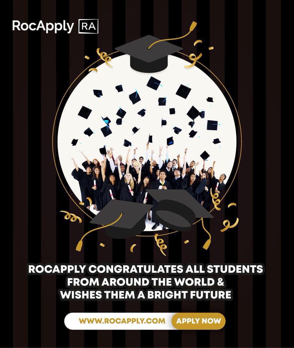 RocApply's tweet image. Congratulatiulations to all students from around the world &amp;amp; we wish you a bright future. 🕍🎊🎉🎉🎉🧑‍🎓👨‍🎓

Apply Now: rocapply.com

#RocApply any university around the world.