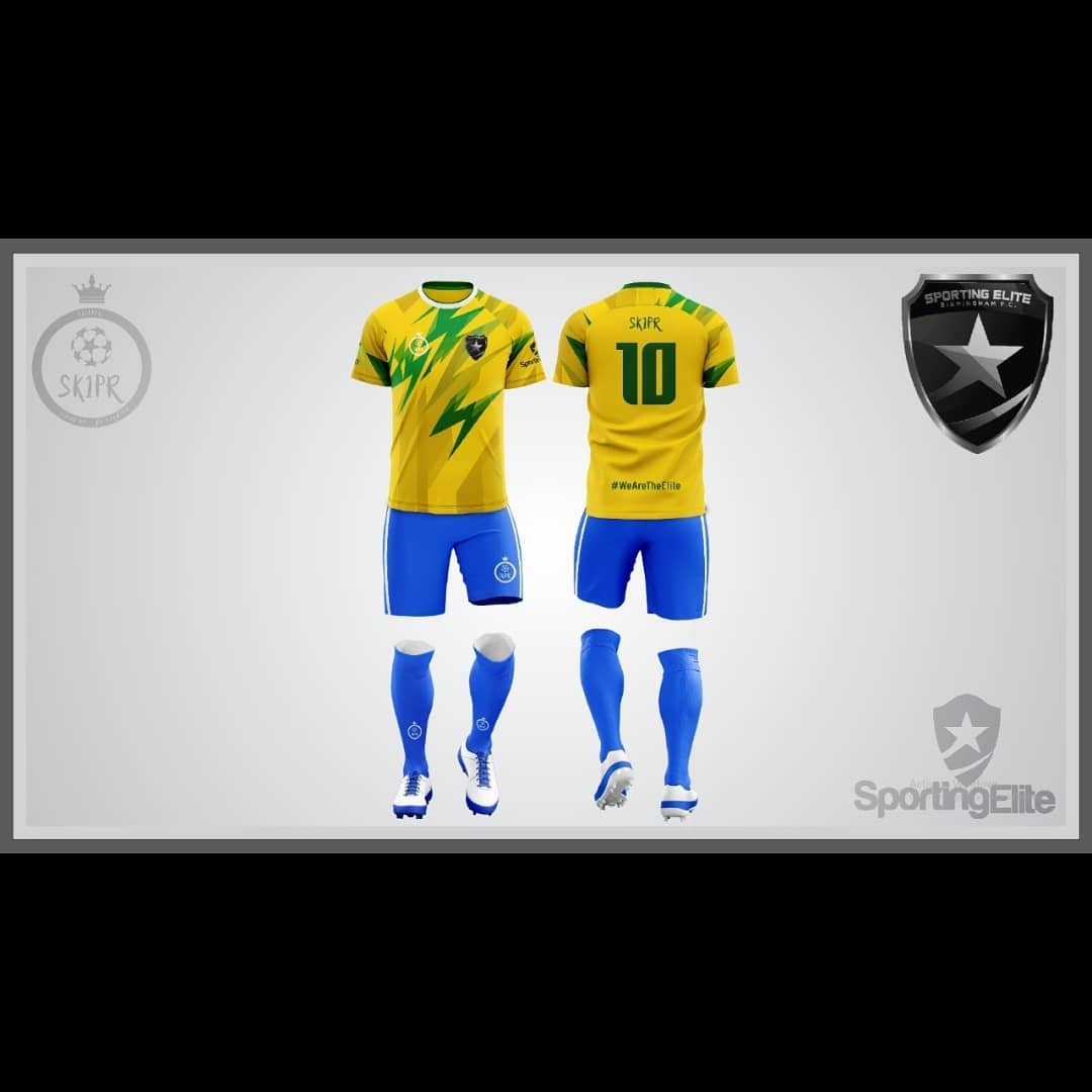 SportingEliteB1's tweet photo. Excited to unveil our new kit for the 2021 - 2022 season 💛💚💙 sponsored by @SportingElite1 😁 thank you to our kit supplier @SK1PR_ 💯😊
What do you think???
#sportingelite #wearetheelite #comeonsporting #euro2020 #copaamerica #excited #goals https://t.co/SDcMCrdtl7