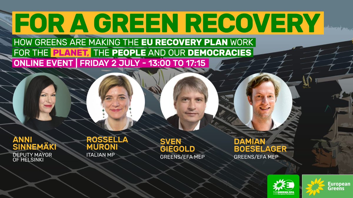 RossellaMuroni's tweet photo. Domani con i Verdi europei parleremo di come investire i soldi del #RecoverFund per rilanciare l’#economia e combattere la #crisiclimatica. 

Qui tutte le info ⬇
https://t.co/2bazet3RMB https://t.co/iSD2GIROHu