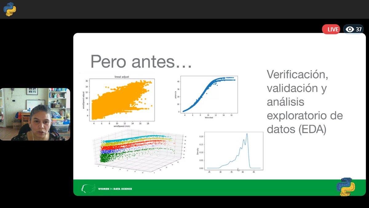 Entre nuestras ponentes de #WIDSMEXICOCITY 2021 también estuvo Cristina Ortuño, científica de datos del Instituto Mexicano para la Competitividad, quien nos compartió sobre "Pronósticos con inteligencia artificial". pyladies-cdmx.github.io/wids-cdmx-2021