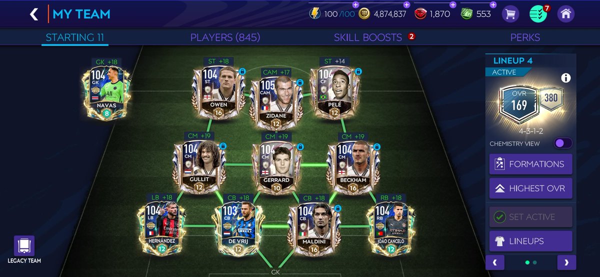 Squad upgrade 🥳
169 OVR 😜
@EAFIFAMOBILE #FIFAMobile