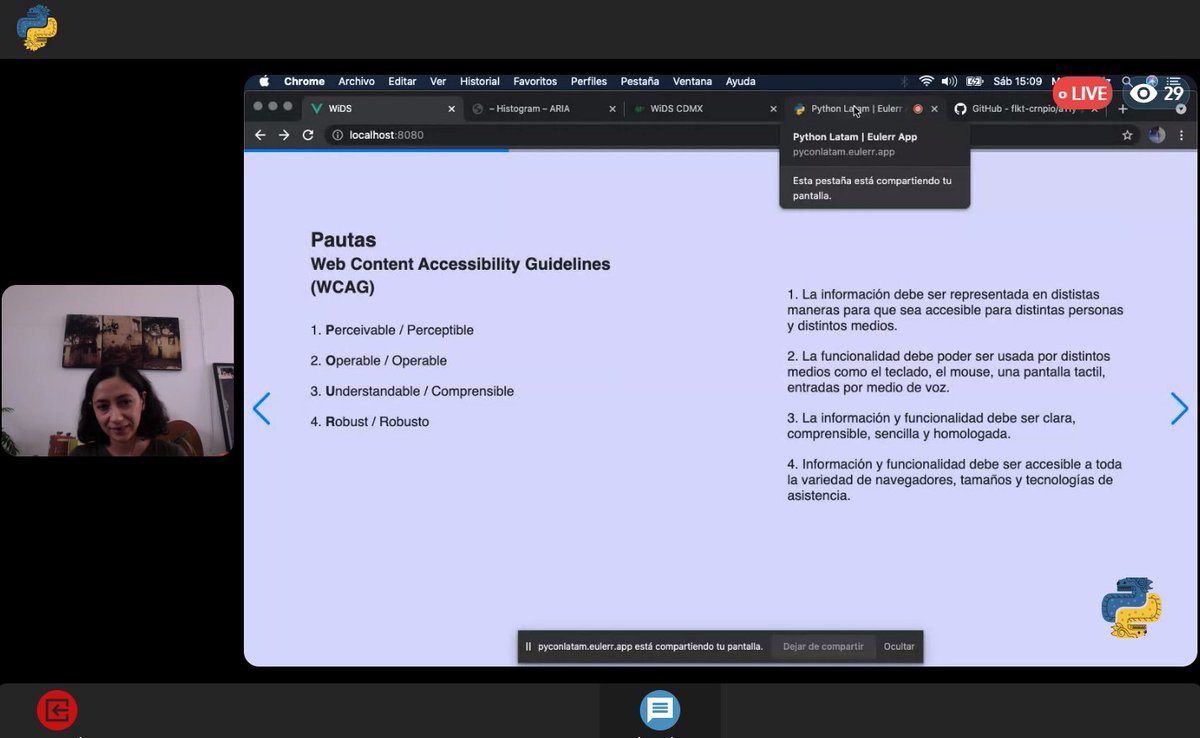 Entre nuestras ponentes de #WIDSMEXICOCITY 2021 también estuvo Magaly Ruiz, quien forma parte del equipo de trabajo de la Subdirección de Visualización de Datos del CONACYT y nos presentó "Accesibilidad para la visualización de datos, A11 y DataViz"