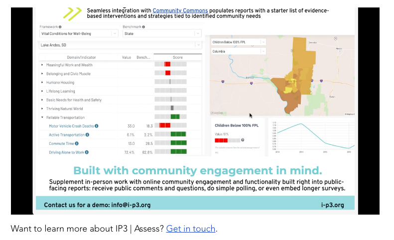 Thriving Together with IP3 | Assess 
To make transformational change, we need transformational tools.
Check out our video that demonstrates how our web-based data solution IP3 | Assess can support communities in Thriving Together and activate big change! 
i-p3.org/post/thriving-…