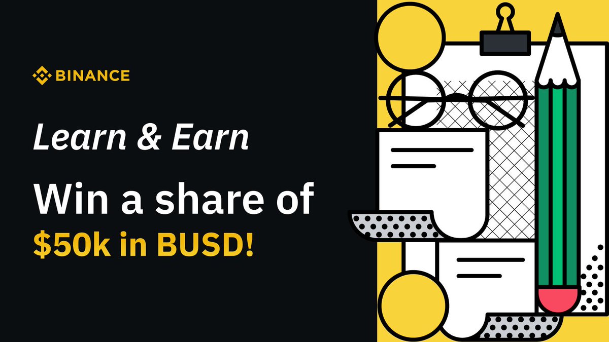 binance's tweet image. $50,000 #BUSD Giveaway: #Binance Learn &amp;amp; Earn

➡️ binance.com/en/support/ann…