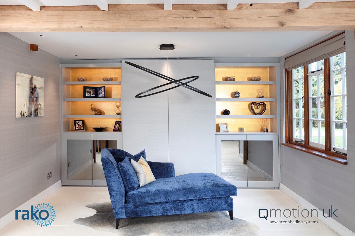 We now offer automated wireless blinds from <a href="/QMotionUK/">QMotion EMEA</a> for a seamless dealer experience. Click here for info tinyurl.com/trv48dat #smarthome #blindcontrol #homeautomation Image from Noon Lighting