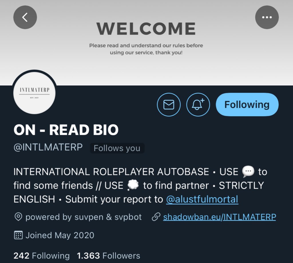 <a href="/INTLMATERP/">ON - READ BIO</a> thank youu