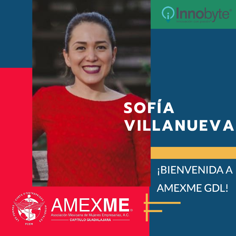 AMEXMEGuadalaj1's tweet photo. #orgulloAMEXME ¡queremos darle la bienvenida a Sofía Villanueva! Socia Fundadora de Innobyte, empresa con amplia experiencia en desarrollo de software que se apasiona con tu idea para hacerla realidad. #inovaciónconpasión #DesarrolloDeSoftware #DesarrolloDeAppss https://t.co/gzmQrfdVKd