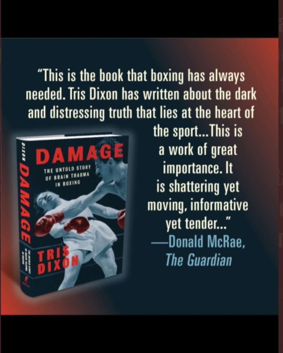 CPMHAwareness's tweet image. In “Damage: The Untold Story of Brain Trauma in Boxing”, Tris Dixon highlights the scary realities behind the sport.  With the emergence of more fighters having CTE/TBIs, we must consider what safety precautions can be implemented to prevent this long term harm.