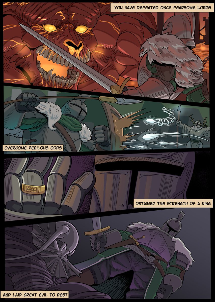 Heres the first few pages the Dark Souls comic i did in March on the patreo...