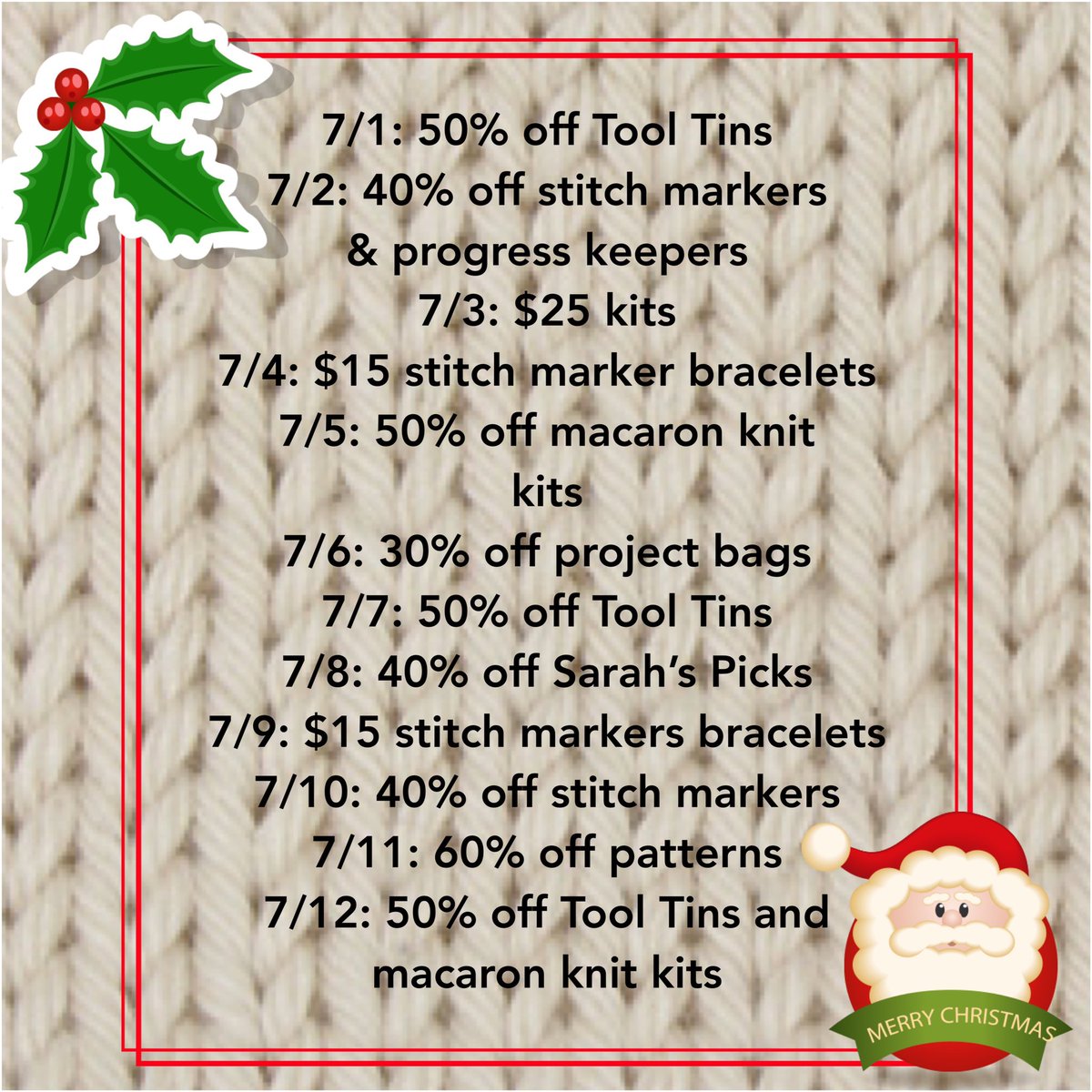 Knitter’s Tool Tins are HALF OFF today as I kick off my 12 Days of Christmas in July sale! Find ‘em all here: sexyknitter.com/shop/7782207/k…