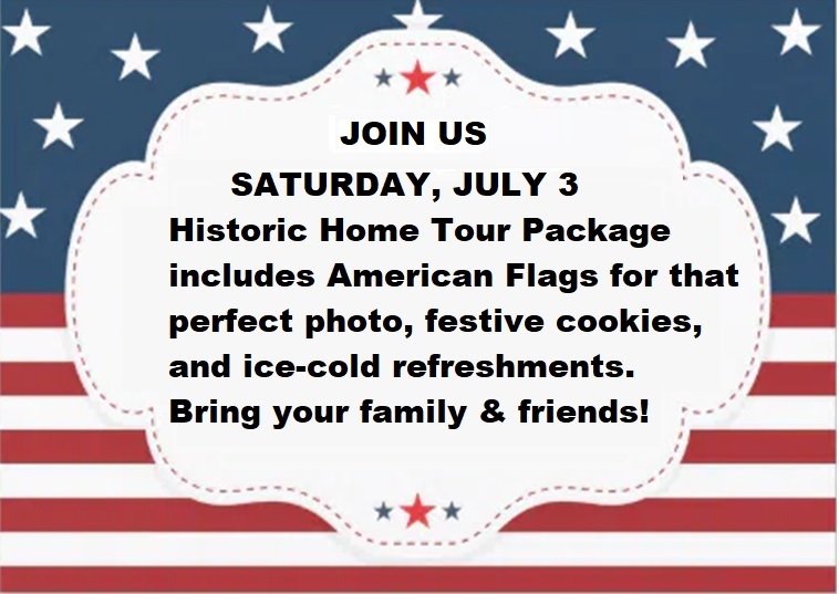 sandralord's tweet photo. Join me at The Heritage Society as we celebrate Independence Day with American Flags &amp; Private Historic Home Tours. Free  · The Heritage Society. I'll be in the Museum with fun activities for kids from 10am-3pm https://t.co/yaBD4R2dXq