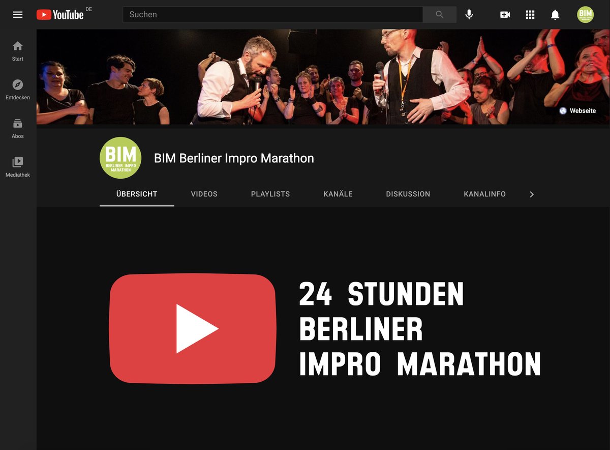 impro_m's tweet image. Morgen geht es los: wir streamen auf Facebook und YouTube - hier youtube.com/channel/UCTAfn… #24hBIM #impro #improv #berlin