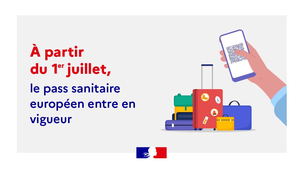 🇪🇺📅 A compter de ce Jeudi 1er Juillet le pass sanitaire européen rentre en vigueur.
📲Téléchargez le sur attestation-vaccin.ameli.fr 
ℹ En savoir plus : bit.ly/3wcUvB0

#PassSanitaire #Europe #RetrouvonsNous #Voyager  #Sante #Esante