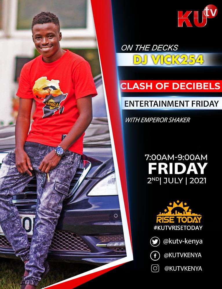 Ashakerde's tweet photo. Because it's Thursday, I gotta tell you what's up on tomorrow's show:
We have gospel vibes with Peter Blessings, dance around with Tahfia as @deejayvick254 brings us Clash of Decibels between Bahati and Willy Paul. Only on @kutv_kenya
#TeamWeekendi https://t.co/pKZsRJeFWt