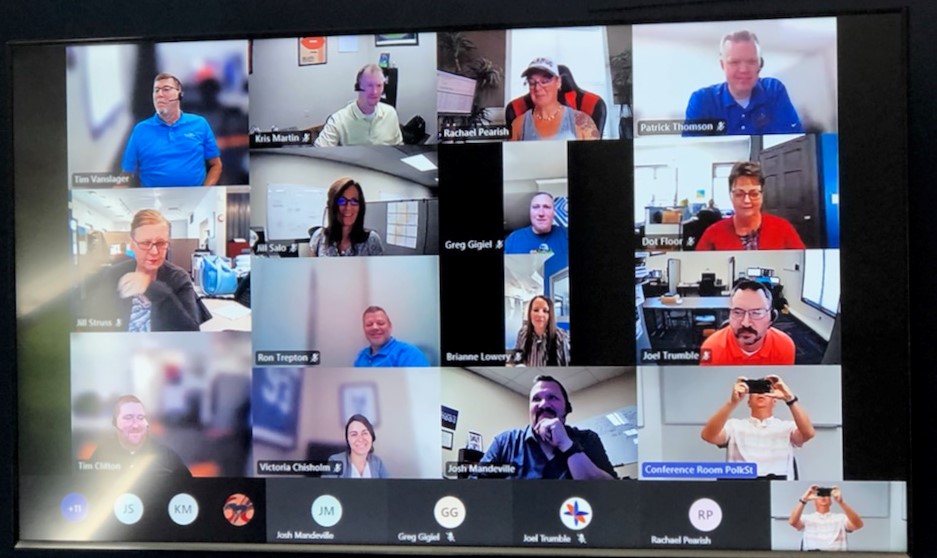 QubitNet's tweet image. As our company becomes more spread out, we are doing an all company virtual once a month and an all company in-person once per quarter.  It was great seeing the team today!