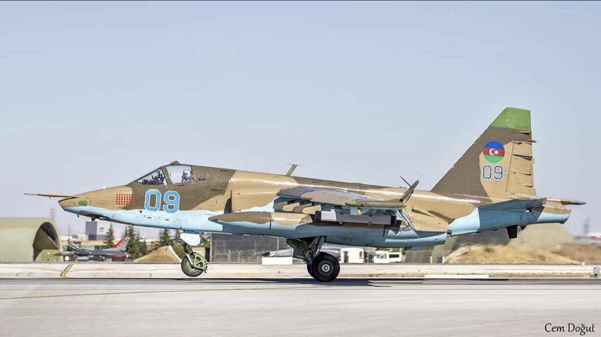 ormilitarismint's tweet photo. #Azerbaijan Air Forces #Su25 CAS fighter with Talisman NT electronic warfare pod. https://t.co/y9rAd0udn5