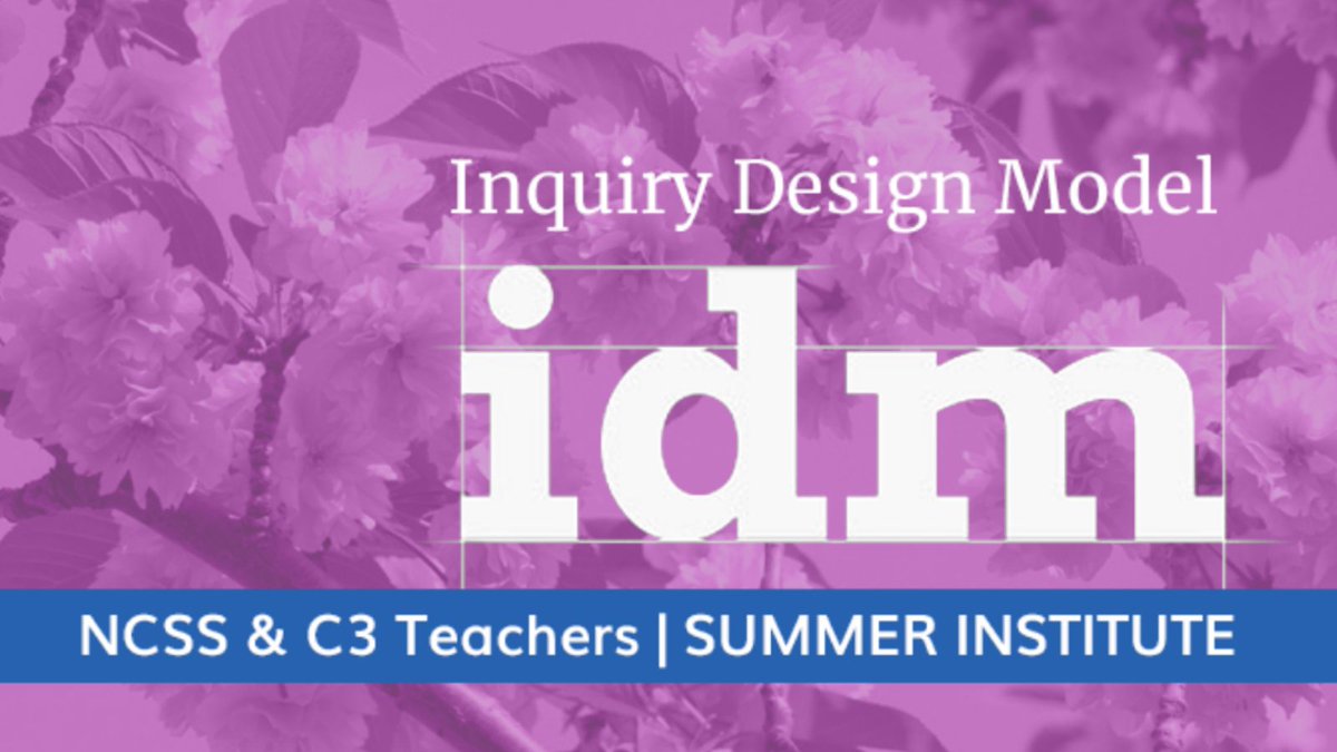 NCSSNetwork's tweet photo. With more states adopting new standards featuring the #C3Framework and #inquiry, the need for designing inquiry learning experiences is greater than ever. Join us at the 7th Annual IDM Institute and get the tools and practice you need to prepare! Register: https://t.co/wgwCp4pybp https://t.co/zjYqLEHBk9