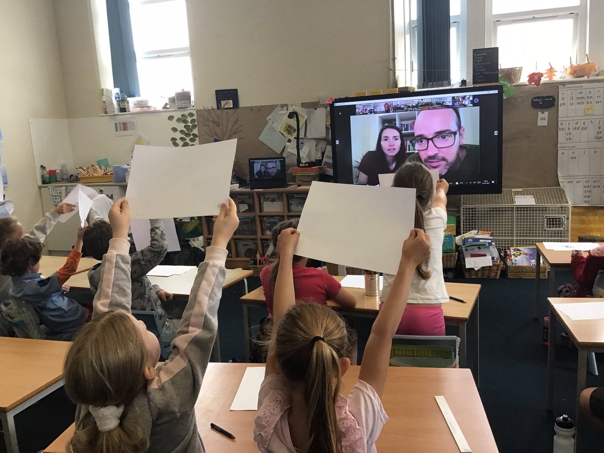 BeechTroon's tweet photo. Thanks for sharing your wonderful book and the fun drawing session 👏 @JamesPaulJones @NaomiJones_1 @stories_sea https://t.co/qmArvz76x1
