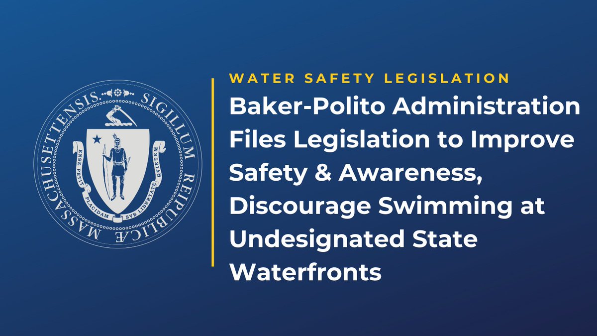 MAGovArchive's tweet photo. To increase public safety + awareness at state parks and beaches, and as part of a comprehensive plan to discourage risky behavior and ensure visitor safety, today we filed legislation to increase fines for swimming outside designated waterfronts.

🏞️ https://t.co/wGIbryy0pp https://t.co/VTpp53CLcN
