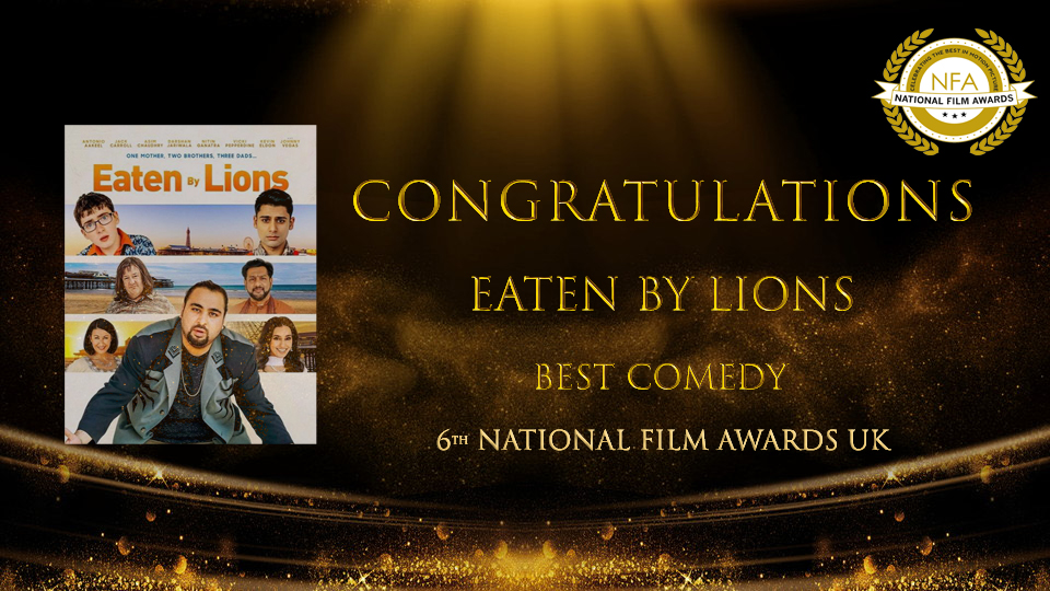 Congratulations to <a href="/EatenbyLionsUK/">Eaten by Lions</a> on winning Best Comedy at the 6th National Film Awards. 
Watch the live stream on:  youtube.com/watch?v=_9ZdxD…