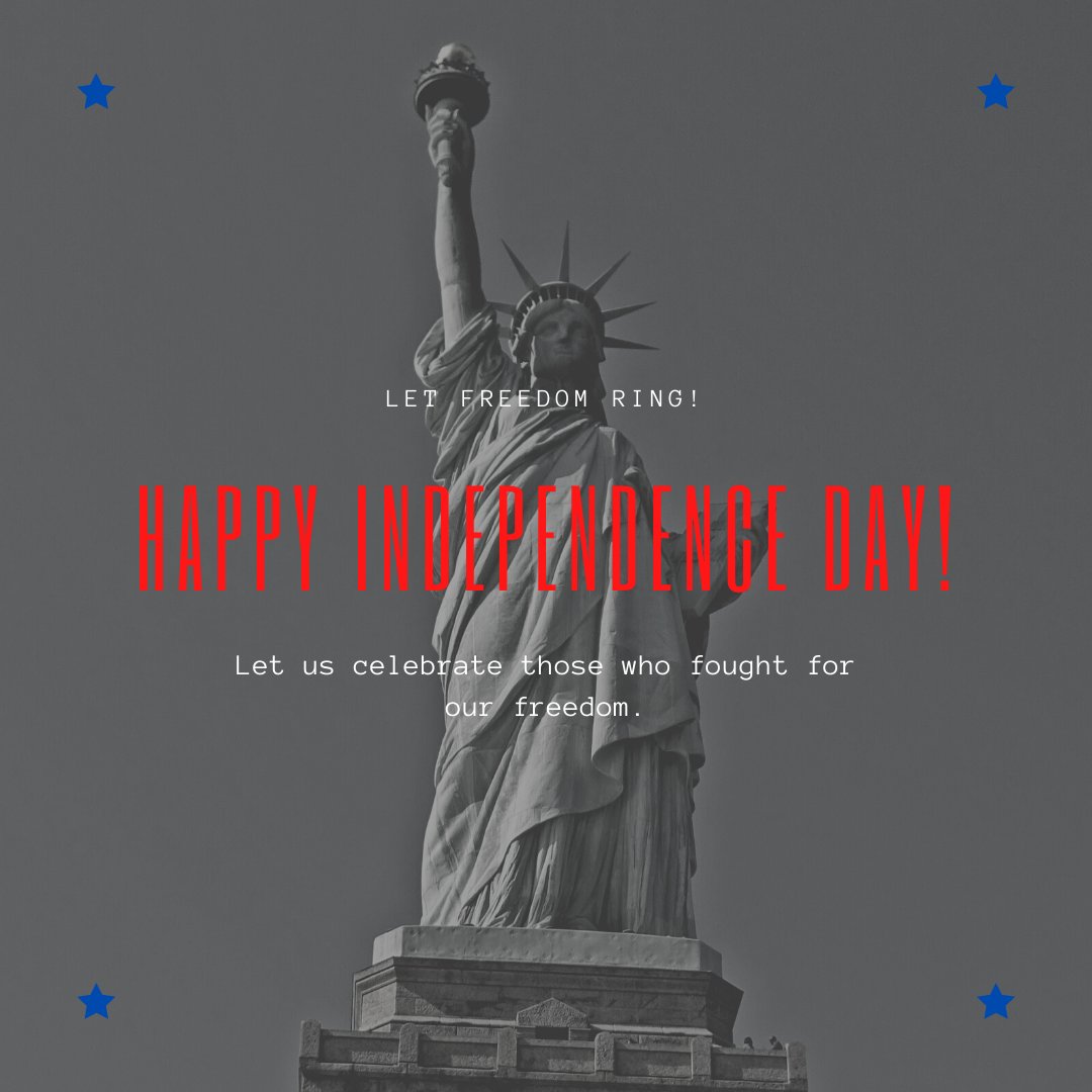 Let #freedom ring! Have a great #fourthofjuly this weekend. Be safe and enjoy time with your family and friends!

#fourthofjuly2021 #independenceday #thankful #grateful #fireworks #family #friends