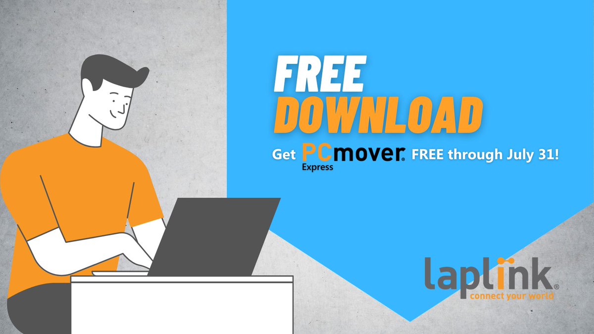 Laplink's tweet image. Get PCmover® at no charge. But hurry — ends July 31! hubs.la/H0RrsnG0 #free #download #PCmover #Express @Laplink #migration #transfer #newPC #computer